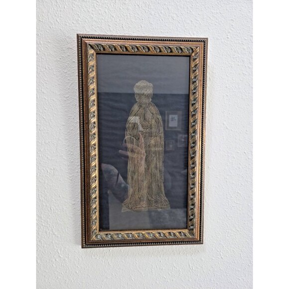 Clark Paterson Brass Rubbing Dame Jemima Wilson 1977 Westminster Abbey 19x11 - Picture 1 of 8